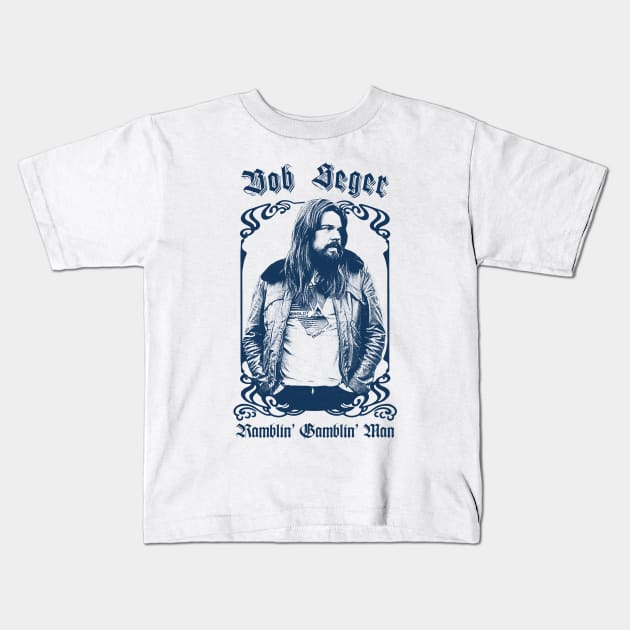 Bob Seger  // Vintage Style Fan Art Design Kids T-Shirt by DankFutura